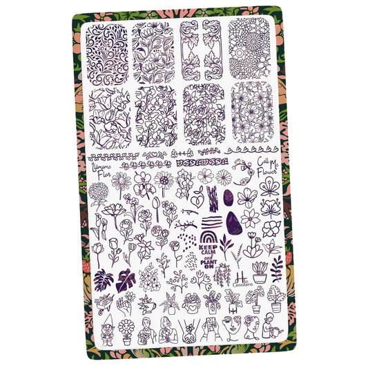 Placa de Stamping Llámame Flor