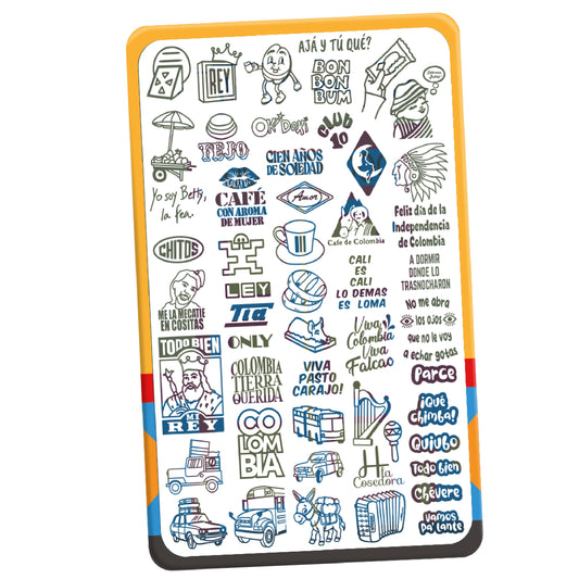 Placa de Stamping Ajá y tú qué? - Tiny