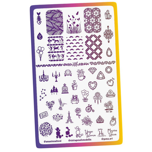 Placa de Stamping Mujeres Únicas