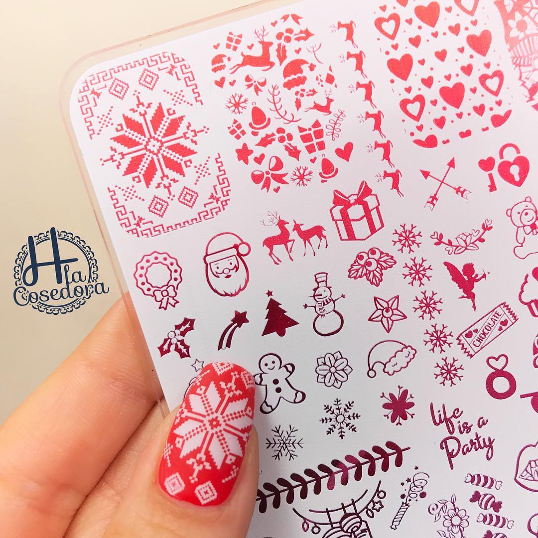 White Wednesday - Blanco - hlacosedora - Placa Stamping - Esmalte Stamping - Kit Stamping