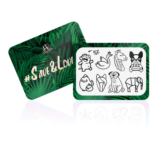 Mini Placa Stamping Save & Love Us