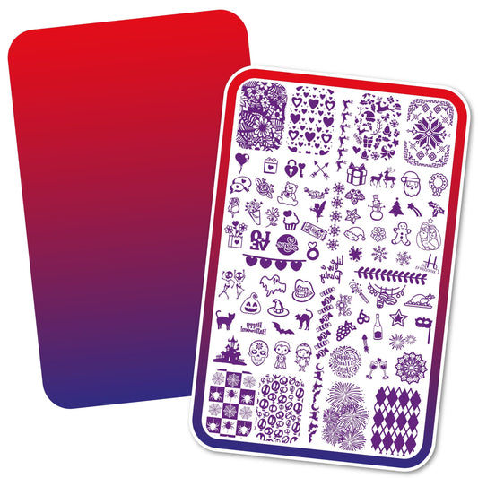Celebraciones 1 - hlacosedora - Placa Stamping - Esmalte Stamping - Kit Stamping