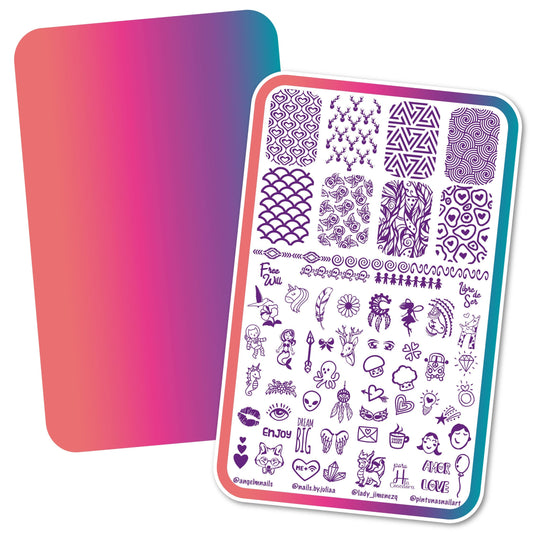 Libre de Ser - hlacosedora - Placa Stamping - Esmalte Stamping - Kit Stamping