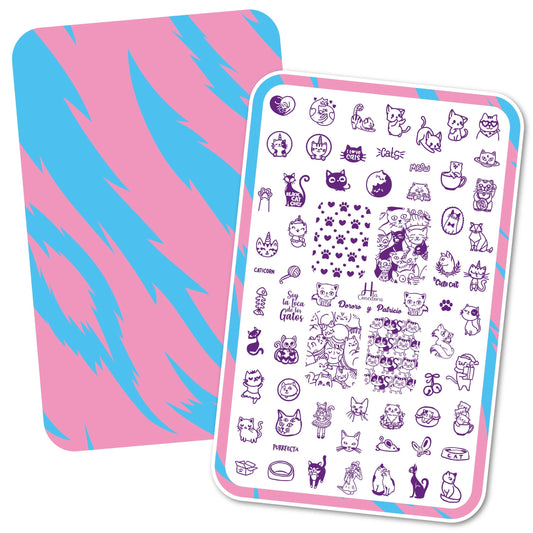 Dororo y Patricio - hlacosedora - Placa Stamping - Esmalte Stamping - Kit Stamping