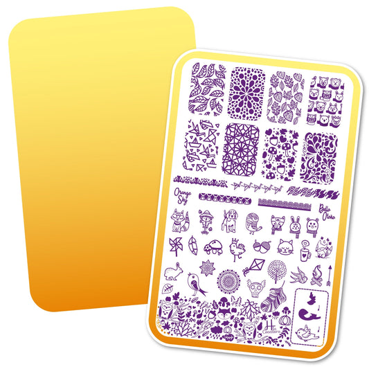 Bello Otoño - hlacosedora - Placa Stamping - Esmalte Stamping - Kit Stamping