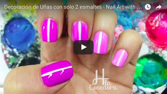 Decoración de Uñas con solo 2 esmaltes