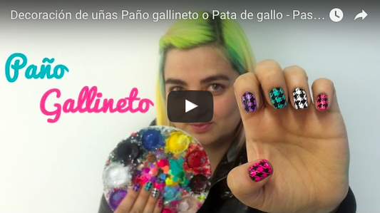 Decoración de uñas Paño gallineto o Pata de gallo