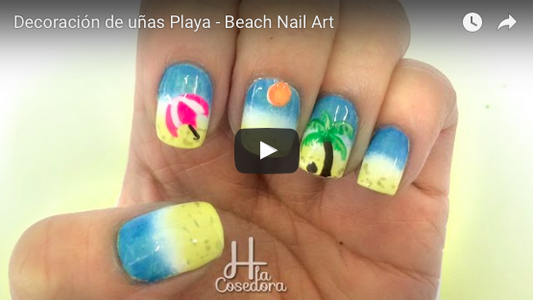 Decoración de uñas Playa