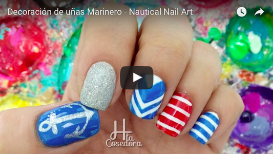 Decoración de uñas Marinero