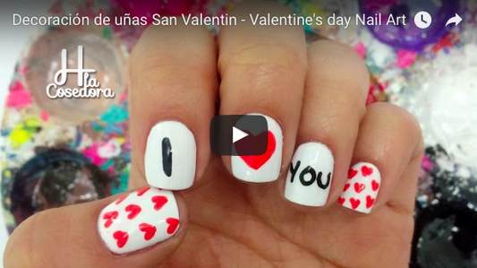 Decoración de uñas San Valentin