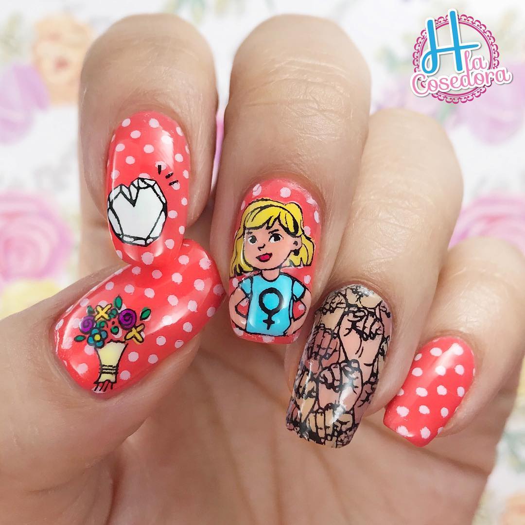 Mujeres Empoderadas - hlacosedora - Placa Stamping - Esmalte Stamping - Kit Stamping