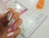 Mujeres Creativas - hlacosedora - Placa Stamping - Esmalte Stamping - Kit Stamping